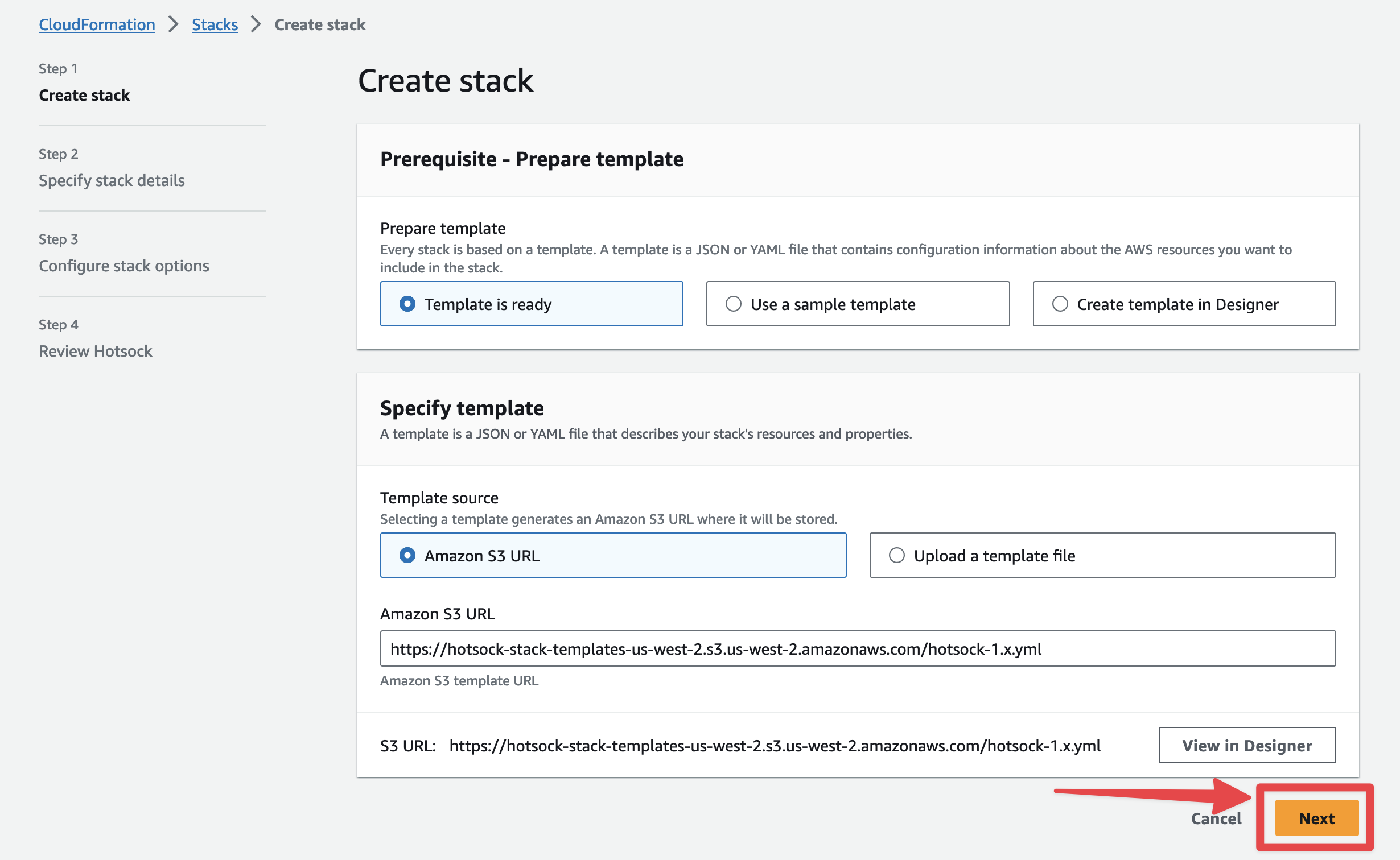 Create main stack screen step 1