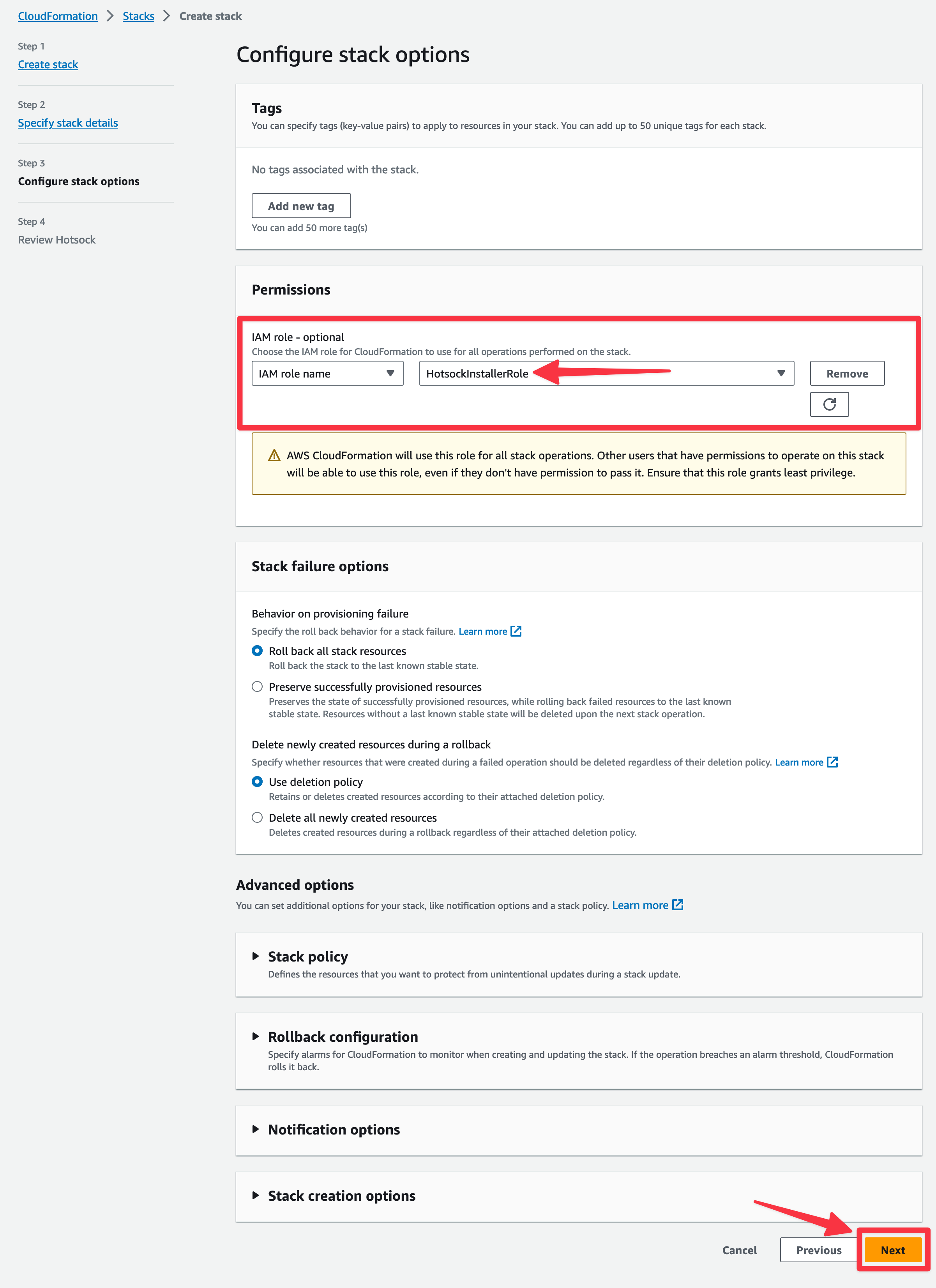 Create main stack screen step 3